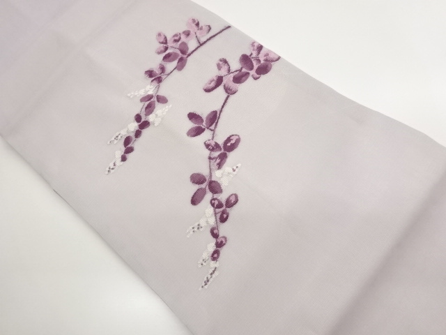 JAPANESE KIMONO / KIMONO FOR SUMMER: WOVEN FLORAL / LEAF PATTERN A BRA